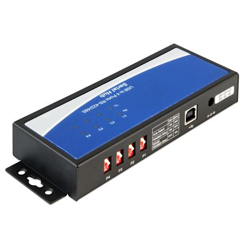 87587, 4 x RS-422/485, USB 2.0, Maschio / femmina, Nero, Windows XP / Vista / Vista-64/7/7-64, Linux 2.6, 17,2 cm - Foto 1